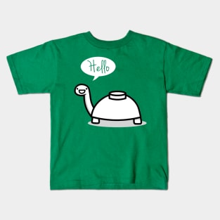 Mine turtle stops by to say hello Kids T-Shirt